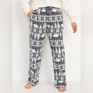 Old Navy gray & white, Christmas, Polar Bear & Snowflake, Flannel Pajama Pants